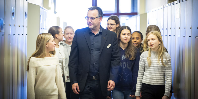 Rektor Andreas Wiik på Fryxellska i Västerås. Foto: Jonas Bilberg