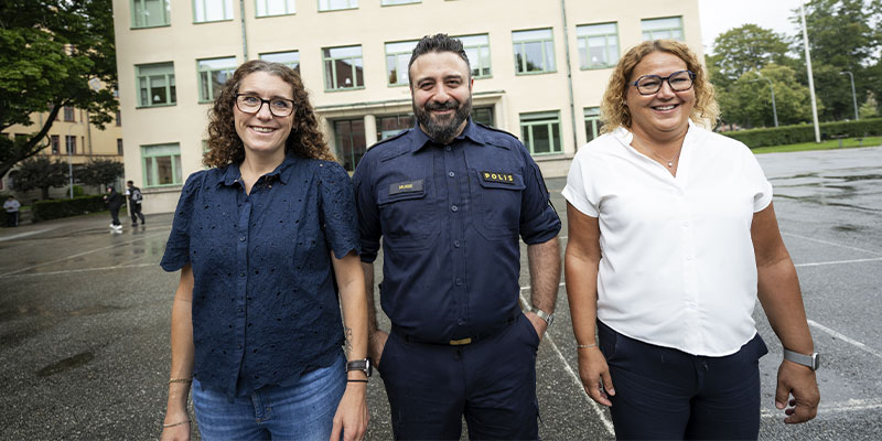 Cecilia Lindskog, Mohammad Moazen och Marianne Mustonen. Foto: Fredrik Karlsson